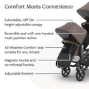 Uppababy - Rumbleseat V3, Owen (Mocha Mélange/Carbon Frame/Chestnut Leather) Image 5
