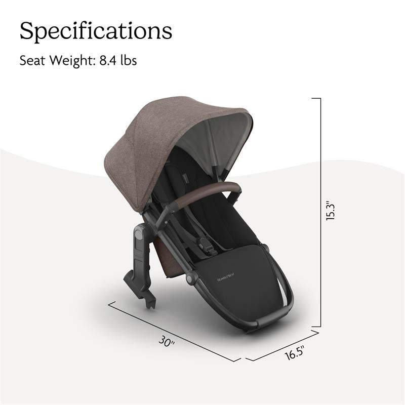 Uppababy - Rumbleseat V3, Owen (Mocha Mélange/Carbon Frame/Chestnut Leather) Image 7