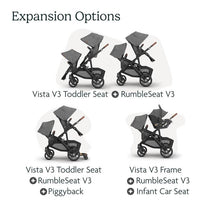 Uppababy - Rumbleseat V3, Savannah  (Pearl Gray Jacquard | Carbon Frame | Chestnut Leather) Image 2