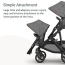Uppababy - Rumbleseat V3 Second Lower Seat, Callum (Stone Blue/Silver Frame/Sand Leather) Image 4