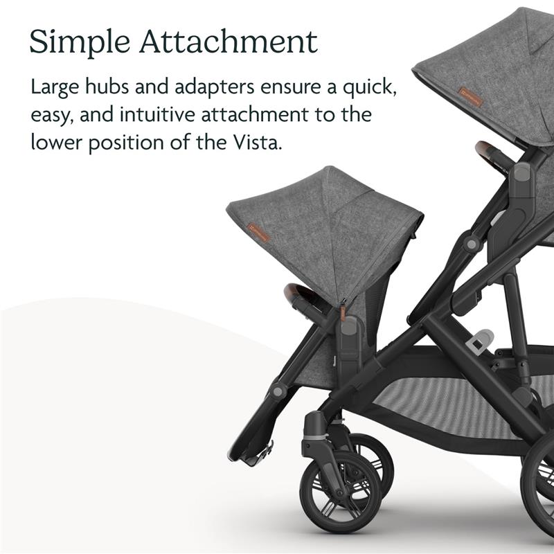 Uppababy - Rumbleseat V3 Second Lower Seat, Callum (Stone Blue/Silver Frame/Sand Leather) Image 4