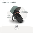 Uppababy - Rumbleseat V3 Second Lower Seat, Green (Mélange/Carbon Frame/Saddle Leather) Image 6
