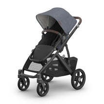 Uppababy - Vista V3 Stroller, Julian (Dusty Blue Mélange/Carbon Frame/Chestnut Leather) Image 1
