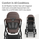 Uppababy - Vista V3 Stroller, Owen (Mocha Mélange/Carbon Frame/Chestnut Leather) Image 4