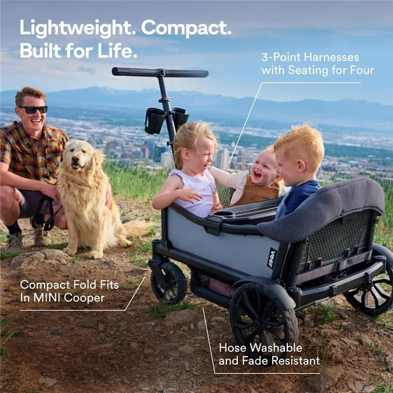 Veer - Cruiser XL (4 Seater) Stroller Wagon, Grey Image 3