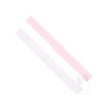 Wee Ones - 2Pk Add-A-Bow Stretch Ruffle Edge Girls Baby Bands, Light Pink Image 1
