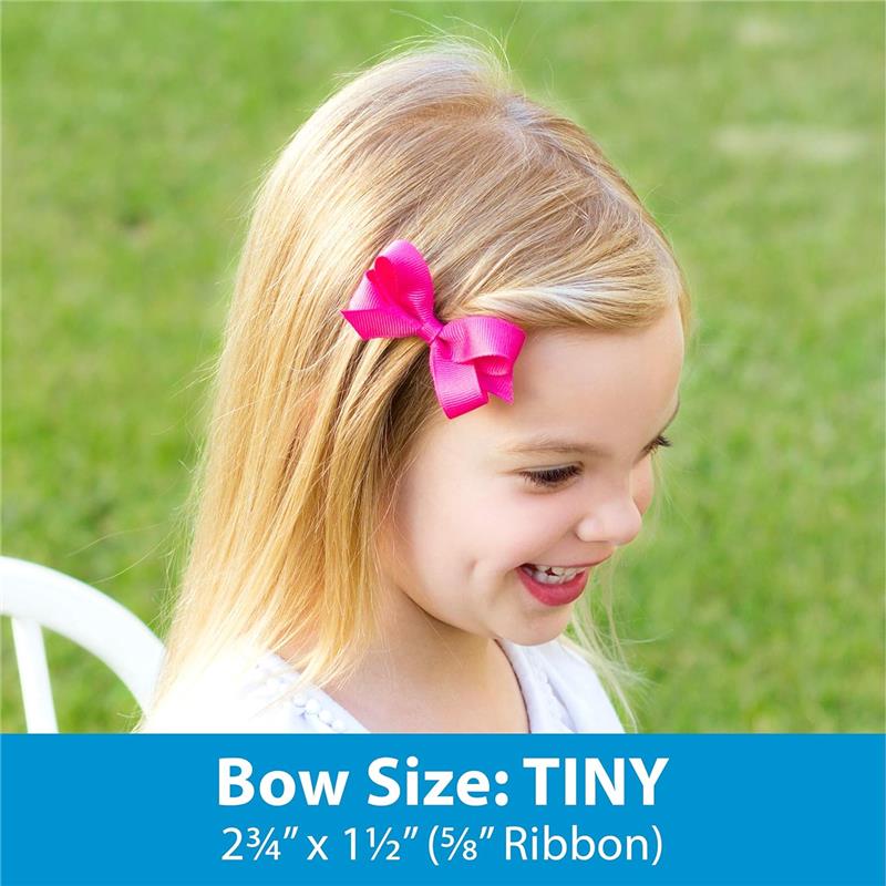 Wee Ones - 2Pk Soft Textured Butterfly Hair Bows on Matching Elastic Band, Tiny Image 4
