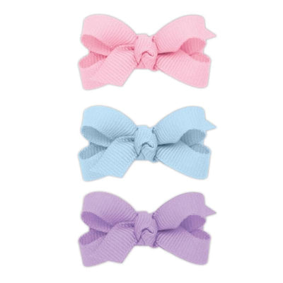 Wee Ones - 3Pk Baby Grosgrain Bows with Knot Wrap Centers Image 1
