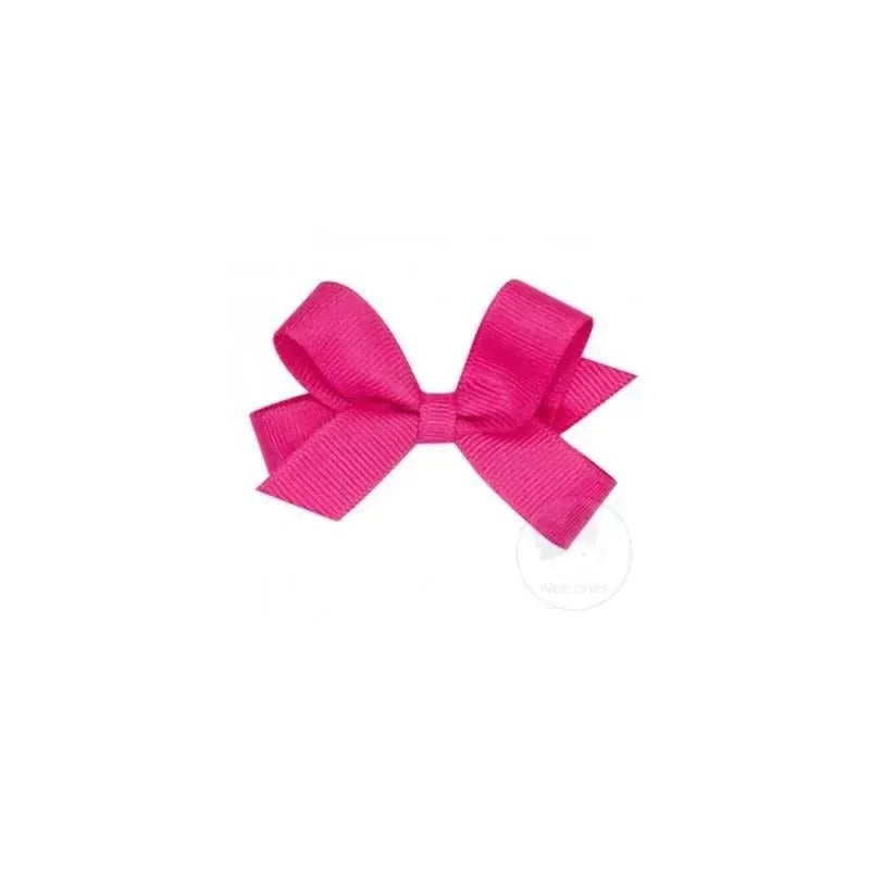 Wee Ones - Basic Grosgrain Bow, Shocking Pink Image 1