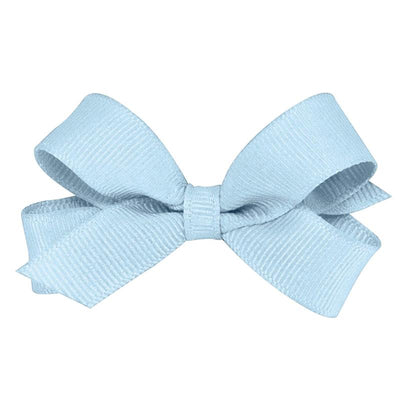 Wee Ones - Classic Grosgrain Hair Bows on a WeeStay No-Slip Hair Clip, Tiny, Millennium Blue Image 1