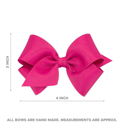 Wee Ones Girls' Classic Grosgrain Hair Bow on a Matching Baby Hair Band, For All Hair Types, Small Bow, 6-24 Months, Light Pink Image 3