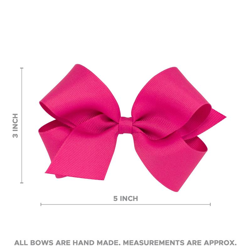Wee Ones - Girls' Grosgrain Hair Bows with Organza Overlay on a WeeStay Clip, Medium, Off White Image 4