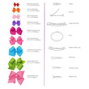 Wee Ones - Girls' Plain Wrap Classic Grosgrain Hair Bows on a WeeStay No-Slip Hair Clip, Hot Pink Image 4