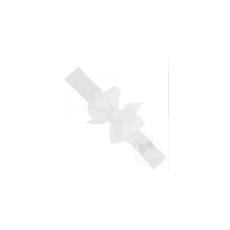 Wee Ones Infant Headband W/Double Basic Bow - White 6-24 Months Image 1