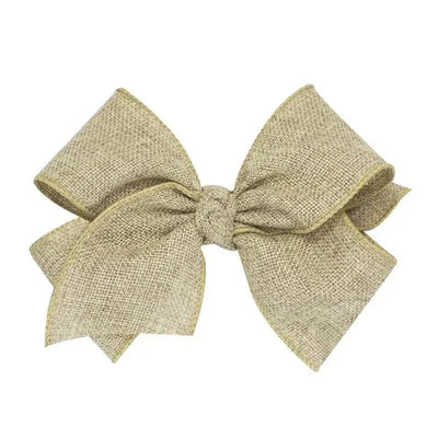 Wee Ones - King Burlap Basic Bow, Toffee Image 1