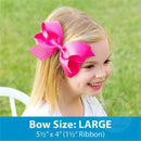 Wee Ones - Large Basic Bow, Red Image 3