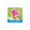 Wee Ones Mini King Classic Grosgrain Hair Bow, Size 5.25 X 3.5 (2 1/4 Ribbon), Light Pink Image 3