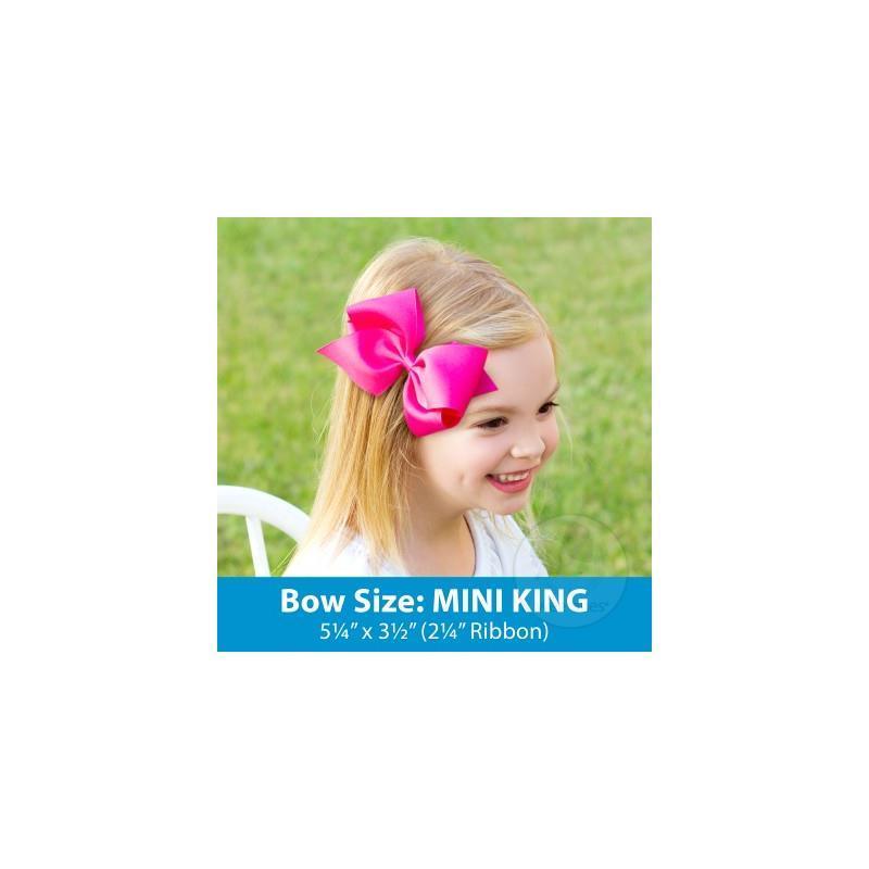 Wee Ones Mini King Classic Grosgrain Hair Bow, Size 5.25 X 3.5 (2 1/4 Ribbon), Navy Image 3