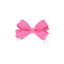 Wee Ones - Tiny Classic Grosgrain Hair Bow (Plain Wrap), Hot Pink Image 1