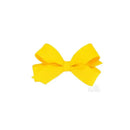 Wee Ones - Tiny Classic Grosgrain Hair Bow (Plain Wrap), Yellow Image 1