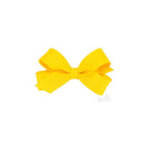 Wee Ones - Tiny Classic Grosgrain Hair Bow (Plain Wrap), Yellow Image 1
