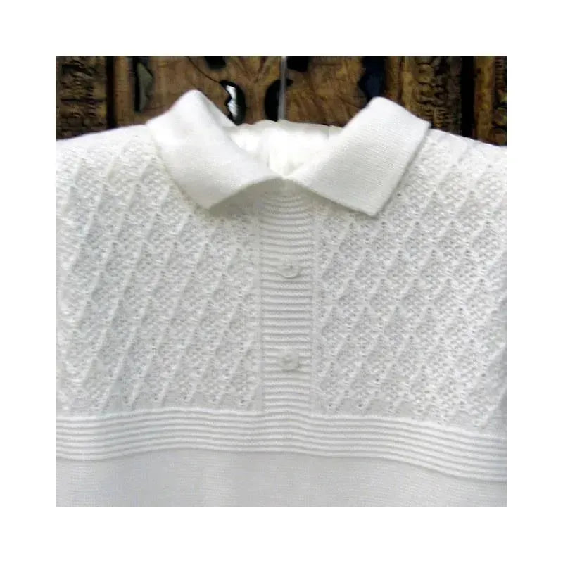 Will' Beth Baby Boys Ivory Knit Coverall & Blanket Set, White Image 3