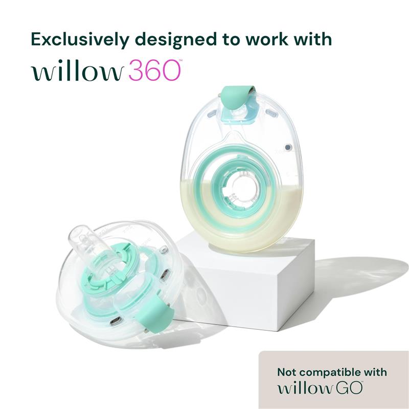 Willow - 360 Reusable Breast Milk Containers, 21mm Flange Image 2