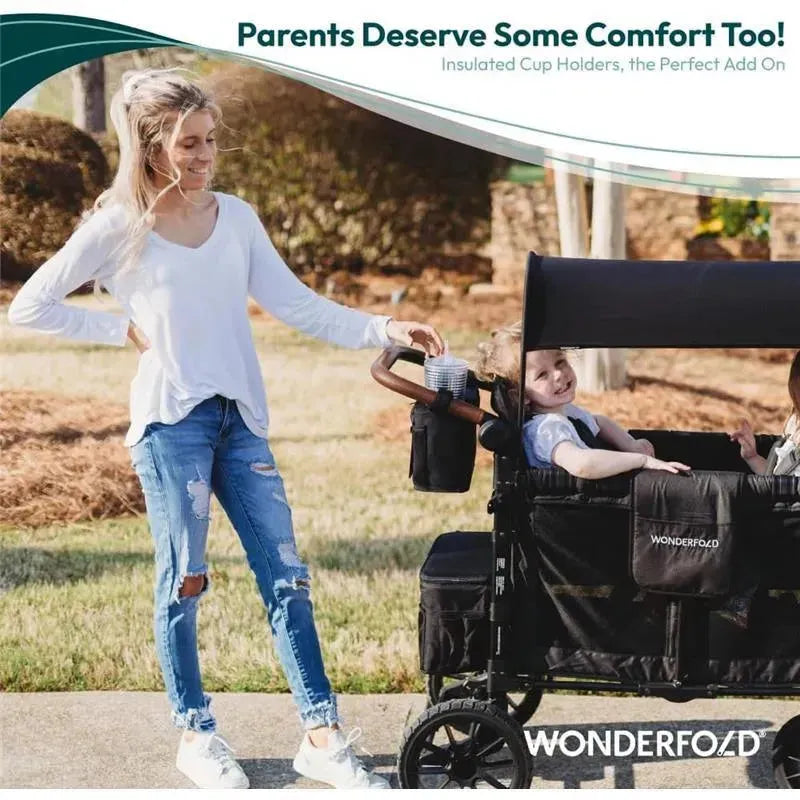 Wonderfold - Parent Console With 4 Insulated Cup Holders, Black Image 6