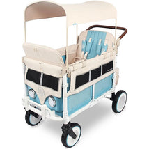 WonderFold - Volkswagon Special Edition Quad Stroller Wagon (4 Seater), Bondi Blue Image 1