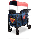 WonderFold W2 Luxe Pro (2 Seater) Double Stroller Wagon, Superman Image 1