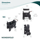 Wonderfold - W2 Luxe Pro Stroller Wagon (2 Seater), Jet Black Image 7