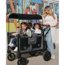 Wonderfold - W4 Luxe Pro Quad Stroller For 4 Kids, Charcoal Gray Image 4