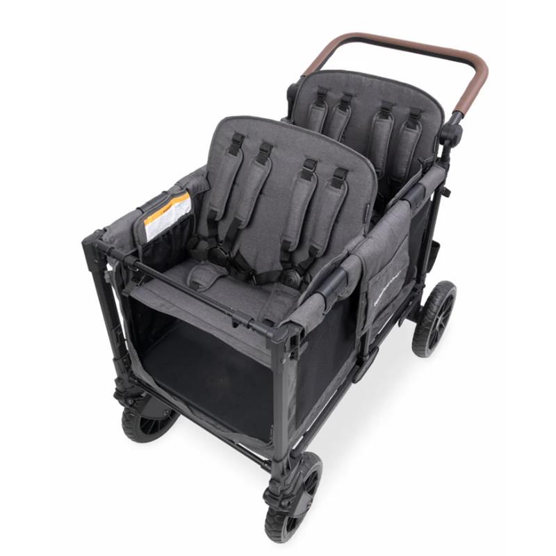 Wonderfold - W4 Luxe Pro Quad Stroller For 4 Kids, Charcoal Gray Image 5