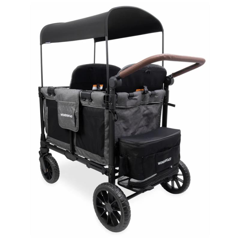 Wonderfold - W4 Luxe Pro Quad Stroller For 4 Kids, Charcoal Gray Image 6