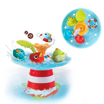 Yookidoo Musical Duck Race Baby Bath Toy with Waterfall Image 1
