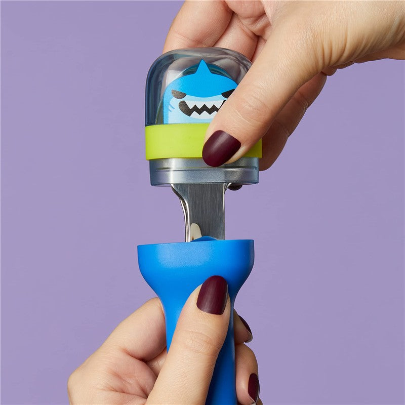 ZOKU Kids Pocket Utensil Set - Blue Shark Image 3