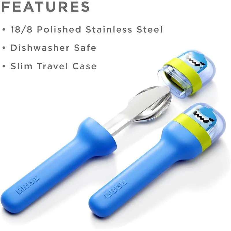 ZOKU - Kids Pocket Utensil Set, Shark Image 6