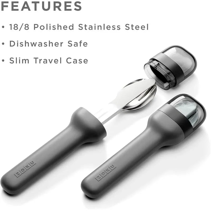 ZOKU - Pocket Utensil Set, Charcoal Image 6