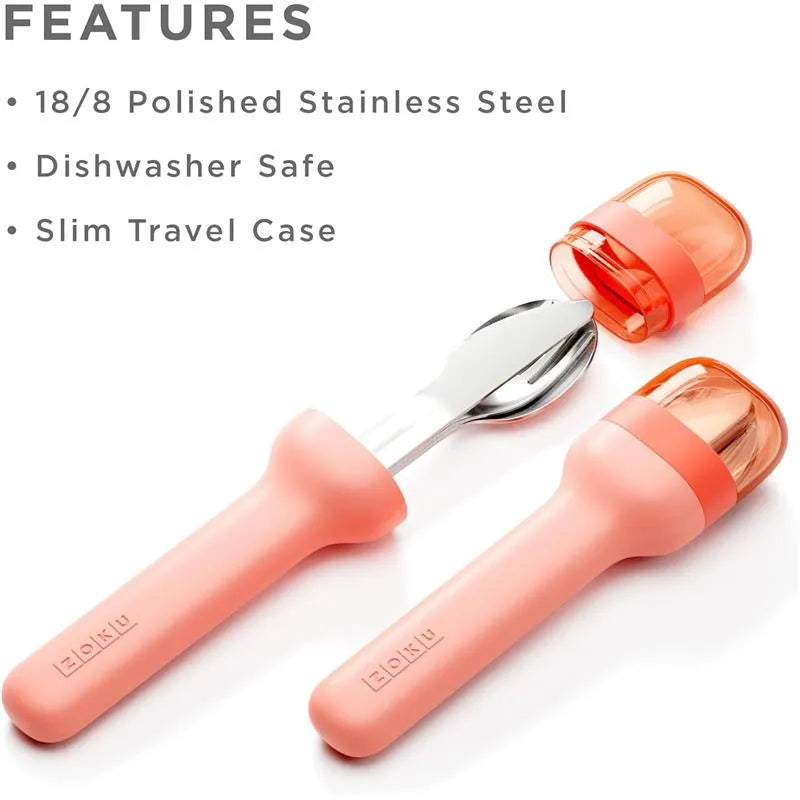 ZOKU - Pocket Utensil Set, Peach Image 6
