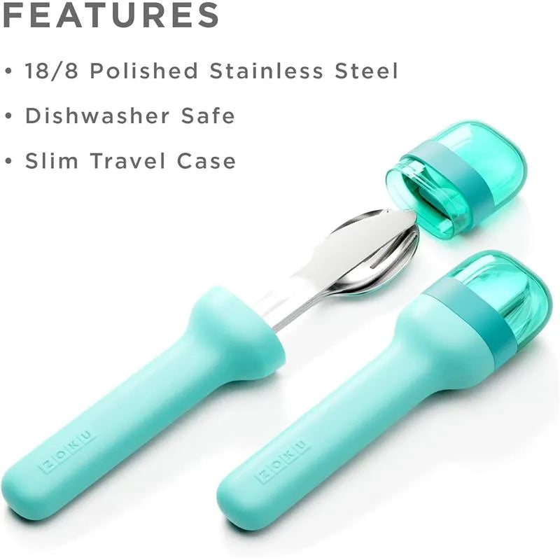 ZOKU - Pocket Utensil Set, Teal Image 6