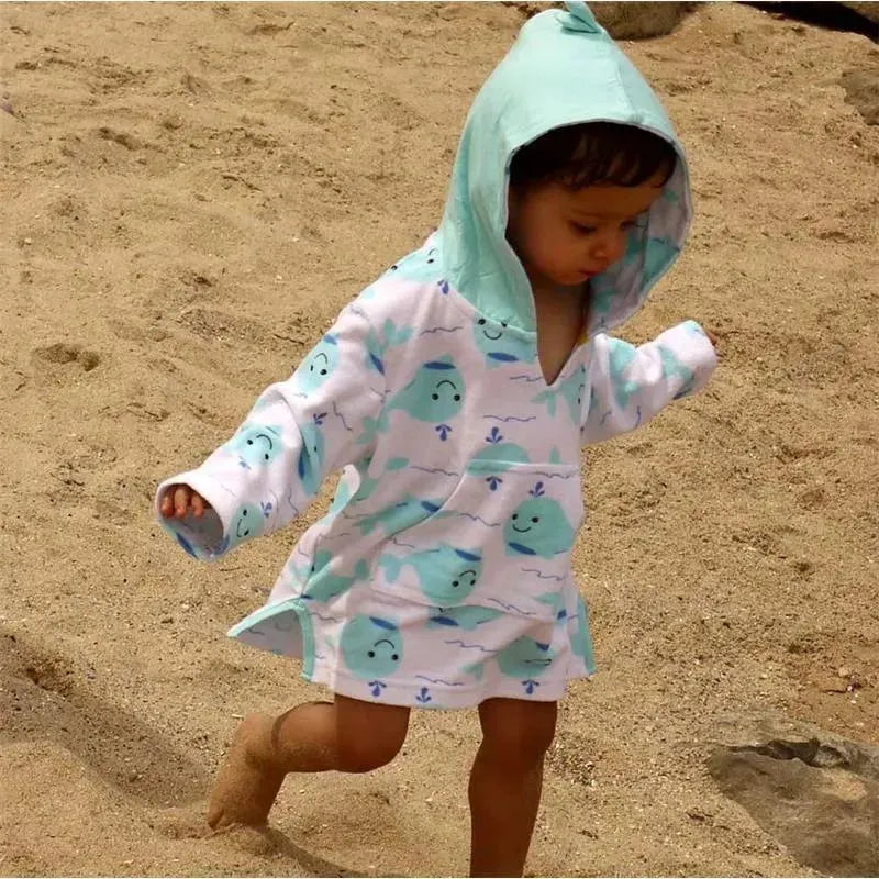 Zoocchini - Baby Girl Terry Swim Coverup Upf50+, Seahorse Image 2