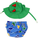 Zoocchini Baby Swim Diaper & Sun Hat Set, Devin Dino & Friends Image 3