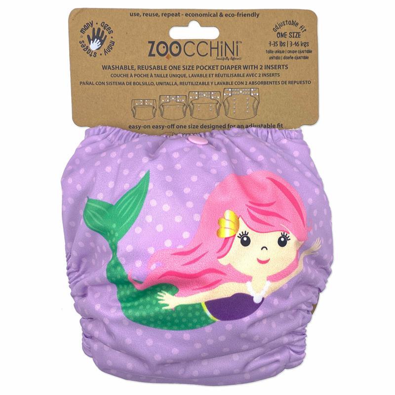 Zoocchini - Cloth Diaper Mermaid With 2Pk Insert One Size Image 1