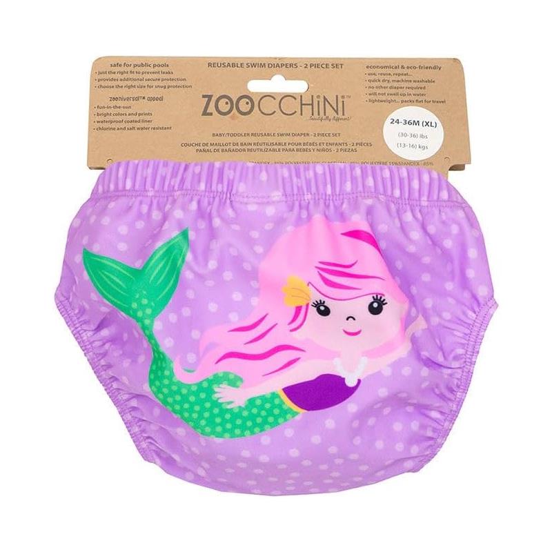Zoocchini - Knit Swim Diaper 2 Pc Set, Mermaid Image 4