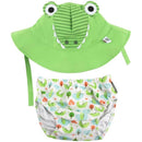 Zoocchini Swim Diaper & Sun Hat Set, Aidan The Alligator, 12/24M Image 2