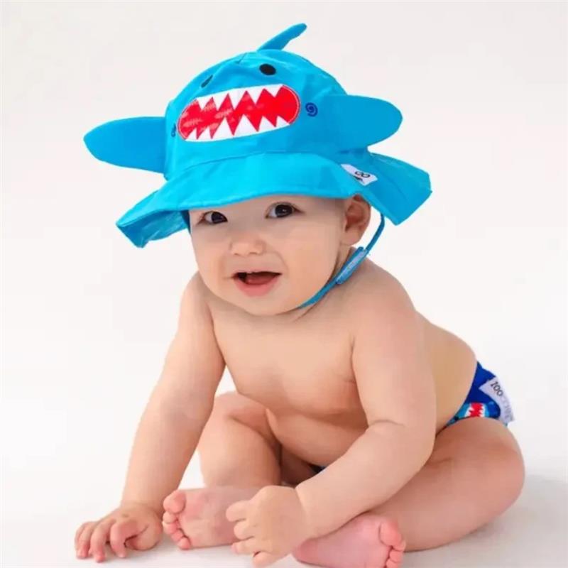 Zoocchini Swim Diaper & Sun Hat Set, Sherman The Shark, 12/24M Image 3