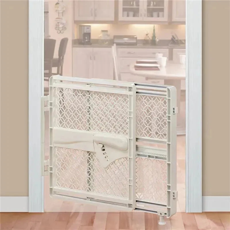 Summer Indoor & Outdoor Multi Function Walk-Thru Baby Gate - Beige Image 4