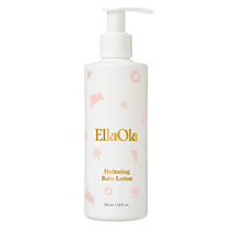 EllaOla Hydrating Baby Lotion with pump, 230 ml, pink star design on white bottle