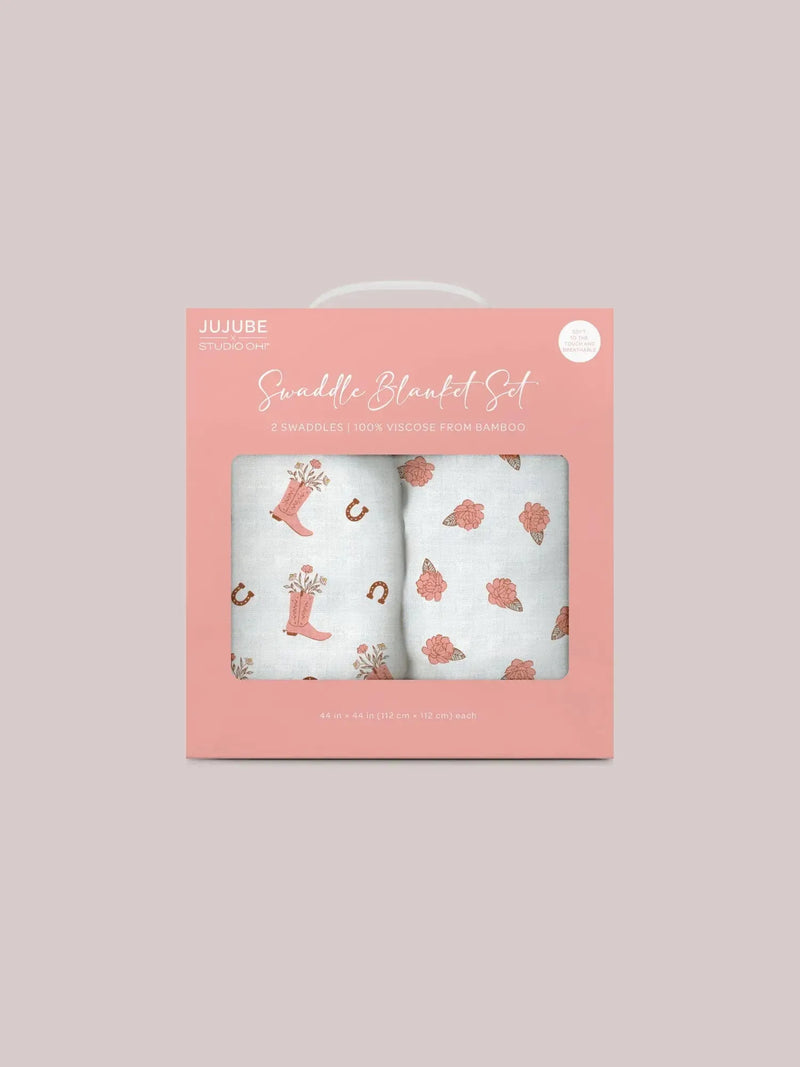 Conjunto de manta Swaddle - Bota Bloomin'