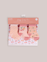 Trio de meias para bebês - Cherry Cute por Doodle By Meg